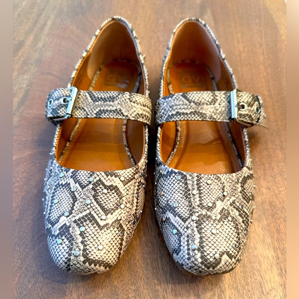 DV by Dolce Vita Gray Snake Pattern Loafers